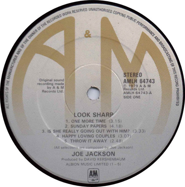 Joe Jackson : Look Sharp! (LP, Album)