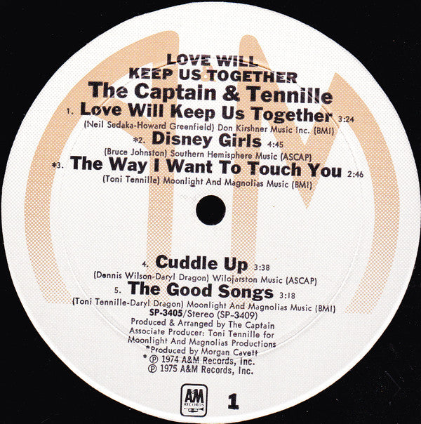 Captain And Tennille : Love Will Keep Us Together (LP, Album, Mon)