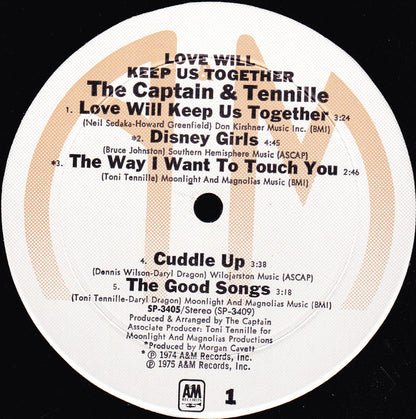 Captain And Tennille : Love Will Keep Us Together (LP, Album, Mon)
