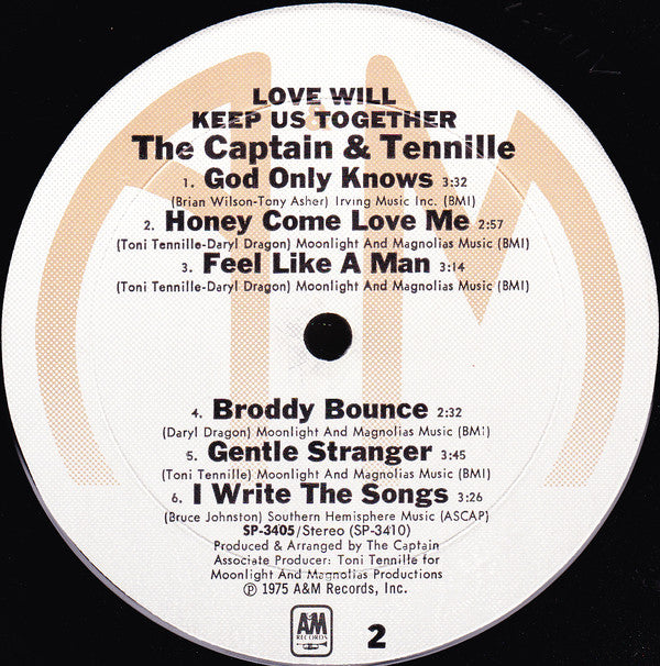 Captain And Tennille : Love Will Keep Us Together (LP, Album, Mon)