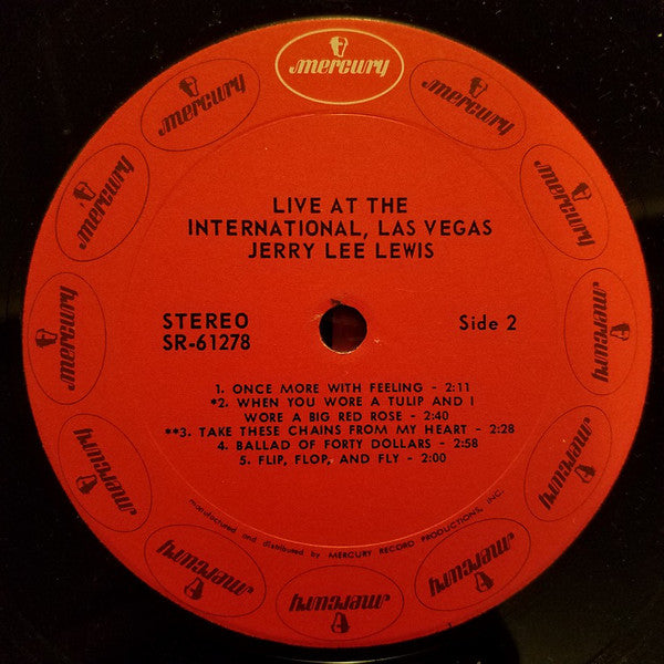 Jerry Lee Lewis : Live At The International, Las Vegas (LP, Album)