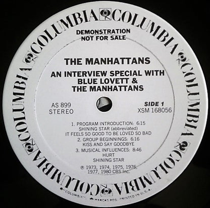 Manhattans : An Interview Special With Blue Lovett & The Manhattans (LP, Promo, Transcription)