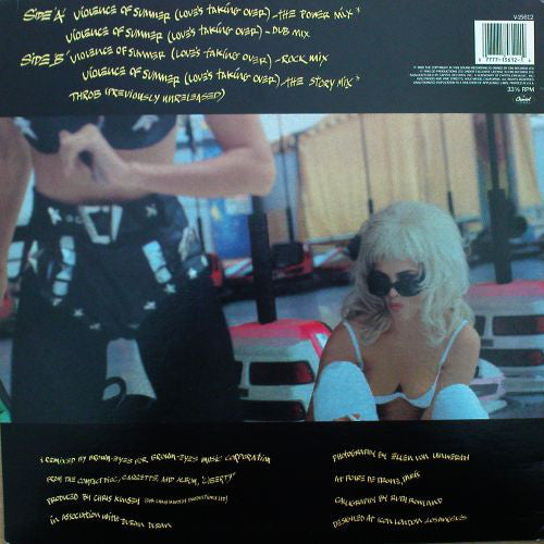 Duran Duran : Violence Of Summer (Love's Taking Over) (12", Maxi, Spe)