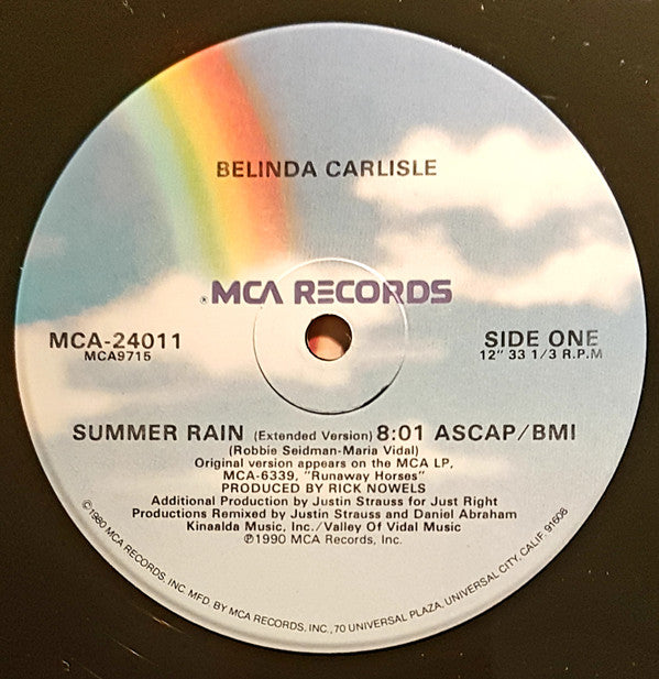 Belinda Carlisle : Summer Rain (Extended Version) (12", Single)