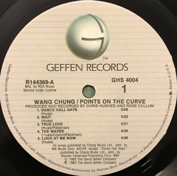 Wang Chung : Points On The Curve (LP, Album, Club, Clu)