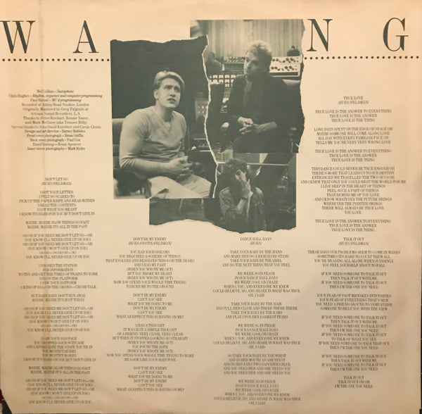 Wang Chung : Points On The Curve (LP, Album, Club, Clu)