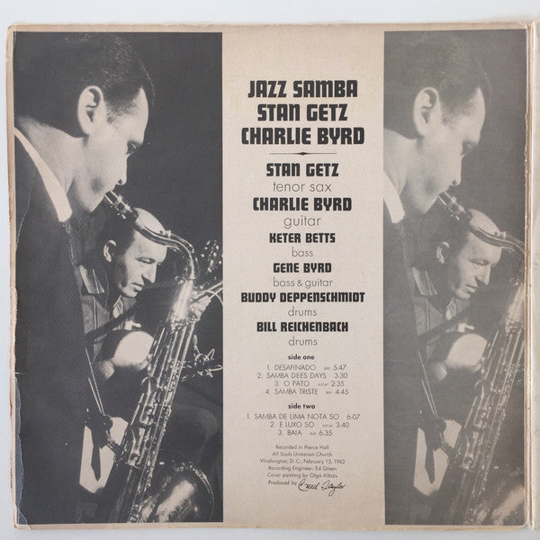 Stan Getz / Charlie Byrd : Jazz Samba (LP, Album, Mono, Gat)