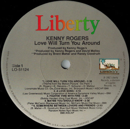 Kenny Rogers : Love Will Turn You Around (LP, Album, Los)