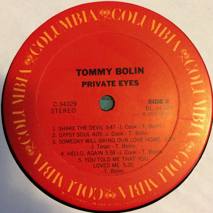 Tommy Bolin : Private Eyes (LP, Album)