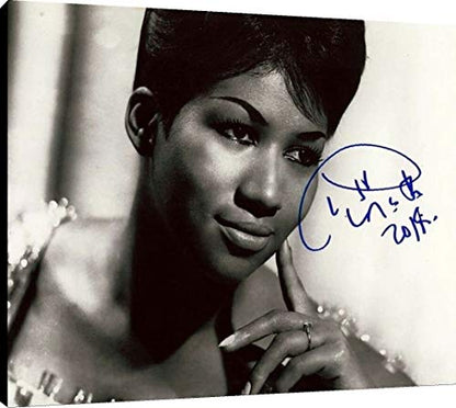 Aretha Franklin - Canvas Autograph Print