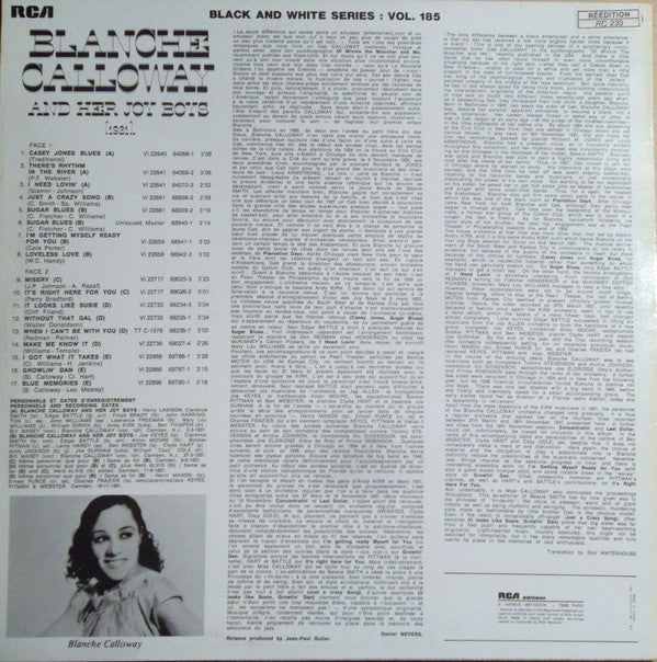 Blanche Calloway And Her Joy Boys : Blanche Calloway And Her Joy Boys (1931) (LP, Comp)