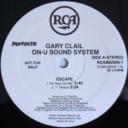 Gary Clail & On-U Sound System : Escape (12", Single, Promo)