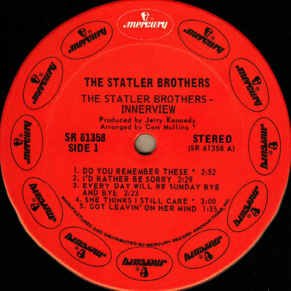 The Statler Brothers : Innerview (LP, Album)