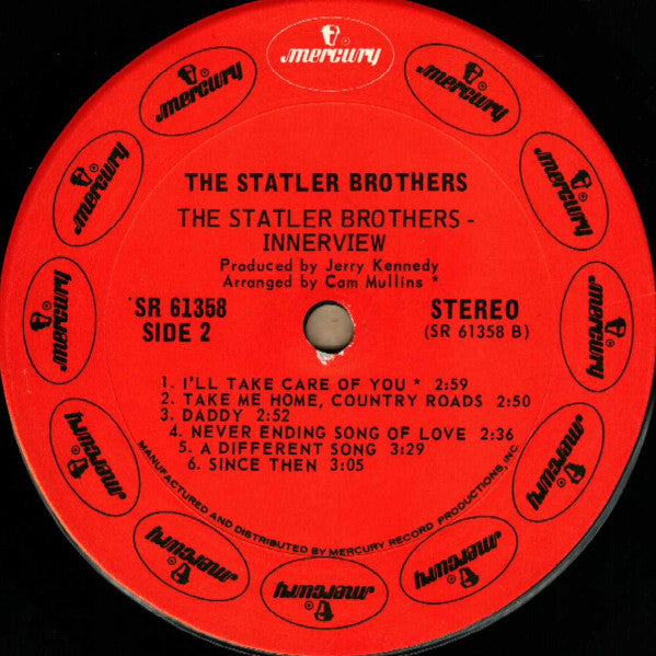 The Statler Brothers : Innerview (LP, Album)