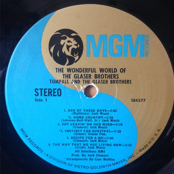 Tompall Glaser & The Glaser Brothers : The Wonderful World Of The Glaser Brothers (LP, MGM)