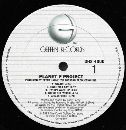 Planet P Project : Planet P Project (LP, Album, Club)