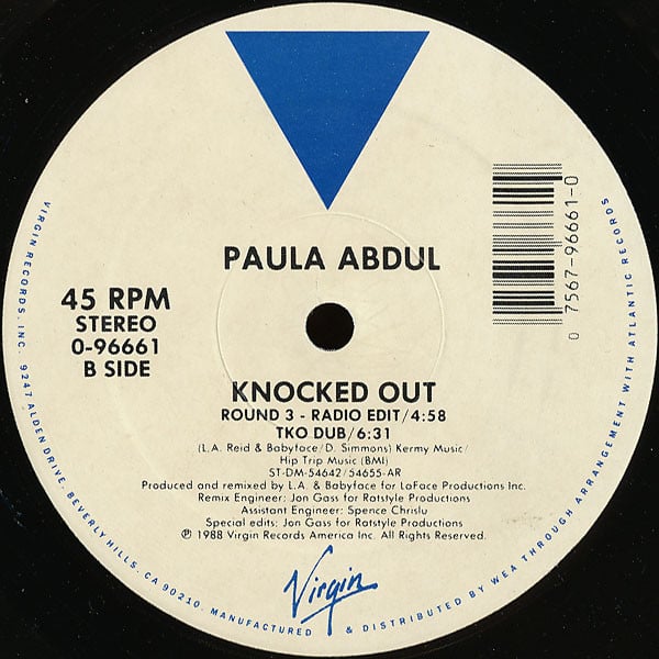 Paula Abdul : Knocked Out (12", Single)