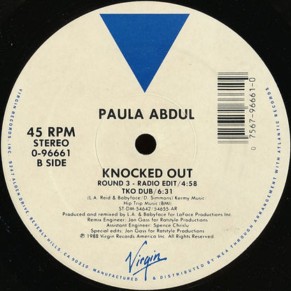Paula Abdul : Knocked Out (12", Single)