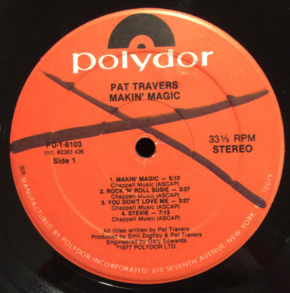 Pat Travers : Makin' Magic (LP, Album, 53 )