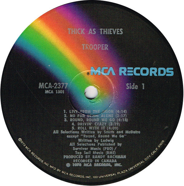 Trooper (4) : Thick As Thieves (LP, Album, Glo)