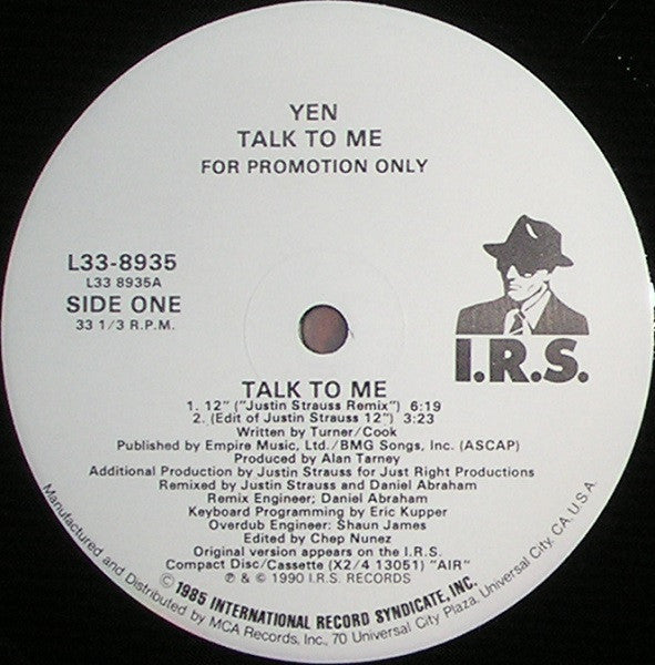 Yen : Talk To Me (12", Promo)