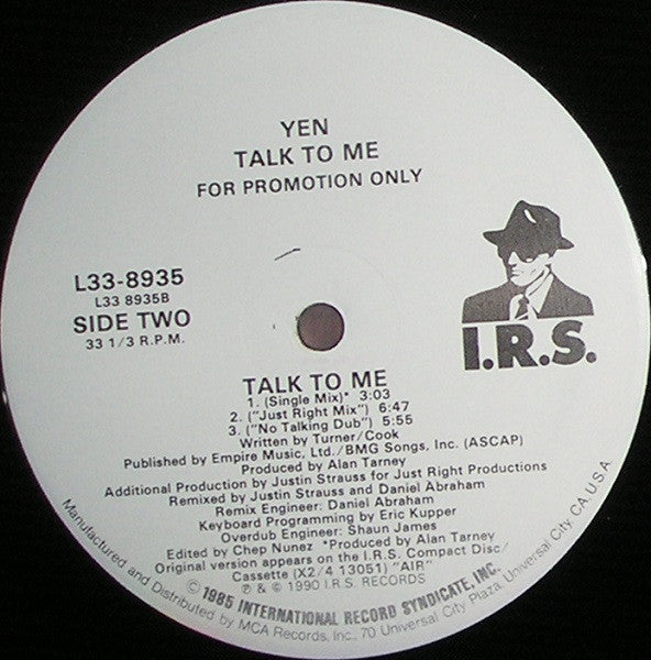 Yen : Talk To Me (12", Promo)