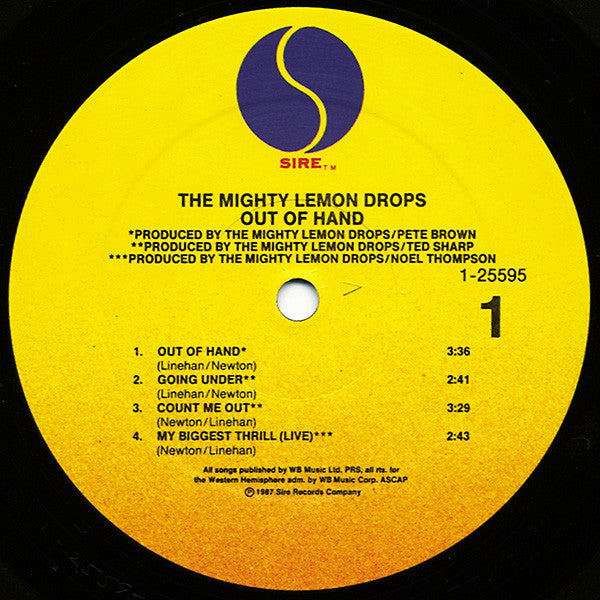 The Mighty Lemon Drops : Out Of Hand (LP, Album, Spe)