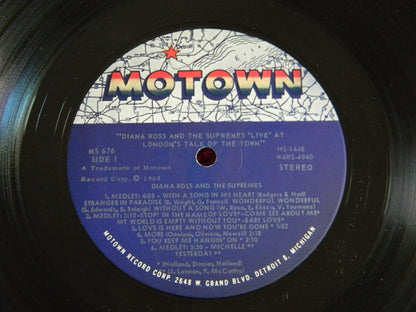 The Supremes : 'Live' At London's Talk Of The Town (LP, Album, Ind)