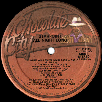 Starpoint : All Night Long (LP, Album, 53 )