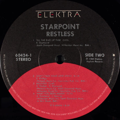 Starpoint : Restless (LP, Album, Spe)