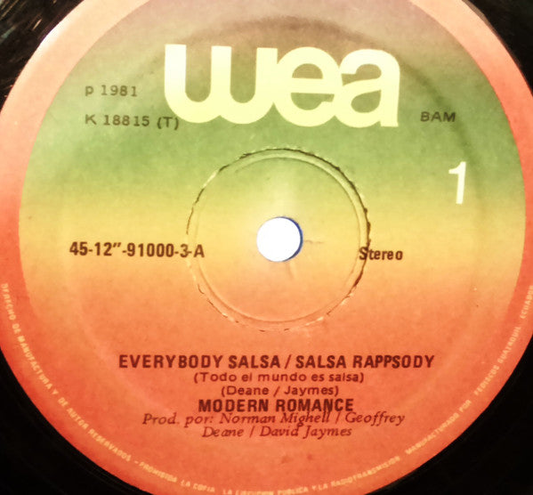 Modern Romance : Everybody Salsa (12", Single)