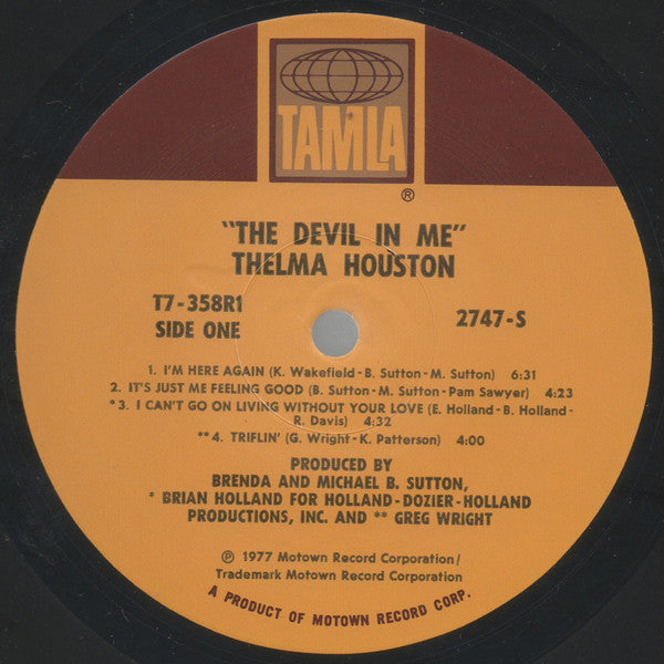 Thelma Houston : The Devil In Me (LP, Album)