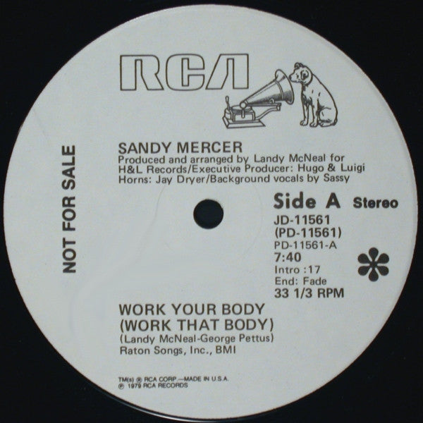 Sandy Mercer : Work Your Body (Work That Body) (12", Promo)