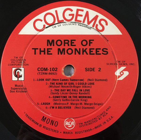 The Monkees : More Of The Monkees (LP, Album, Mono, Mer)