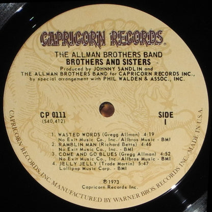 The Allman Brothers Band : Brothers And Sisters (LP, Album, RE, Gat)