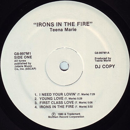 Teena Marie : Irons In The Fire (LP, Album, Promo)