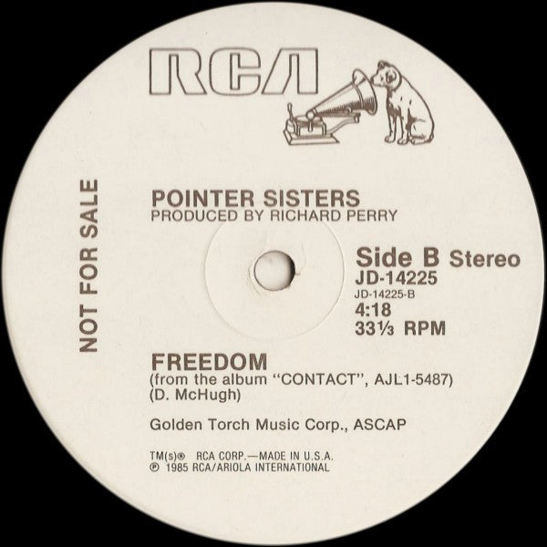 Pointer Sisters : Freedom (12", Promo)