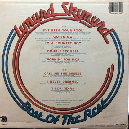 Lynyrd Skynyrd : Best Of The Rest (LP, Album, Comp, Pin)