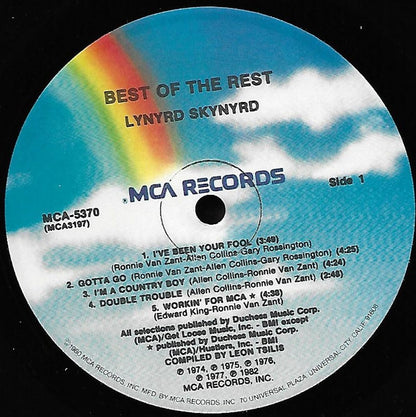 Lynyrd Skynyrd : Best Of The Rest (LP, Album, Comp, Pin)