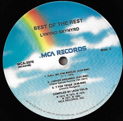 Lynyrd Skynyrd : Best Of The Rest (LP, Album, Comp, Pin)