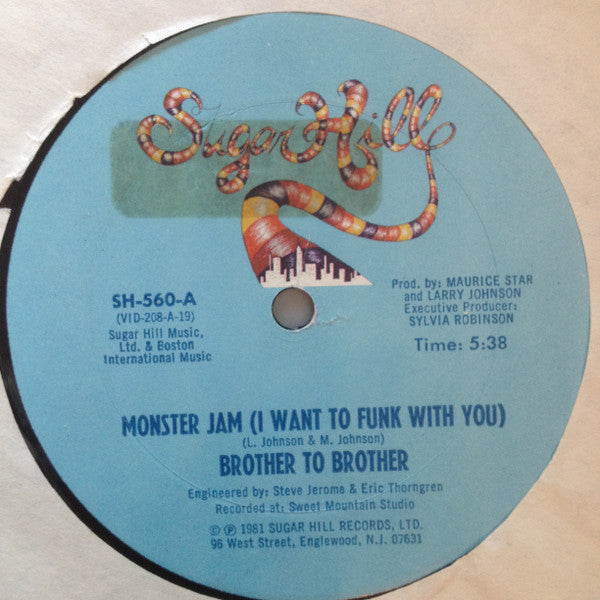 Brother To Brother : Monster Jam (I Want To Funk With You) (12")
