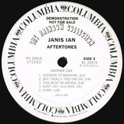 Janis Ian : Aftertones (LP, Album, Promo)