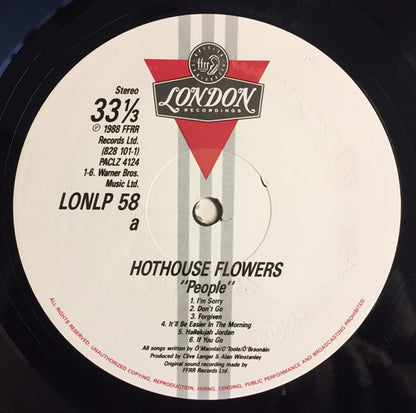 Hothouse Flowers : People (LP, Album)