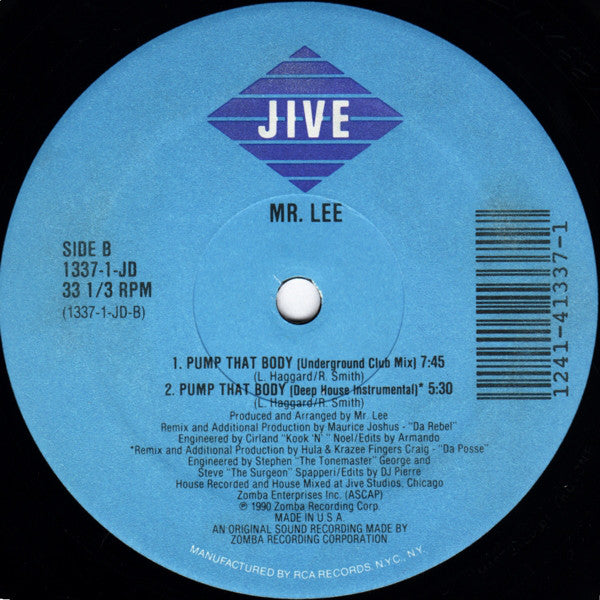 Mr. Lee : Pump That Body (12")