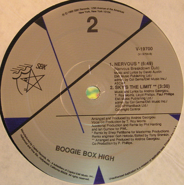 Boogie Box High : Nervous (12")