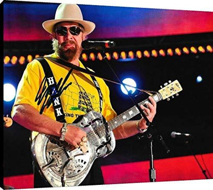 Hank Williams Jr - Canvas Autograph Print