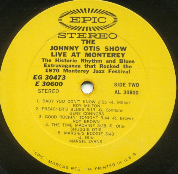 The Johnny Otis Show : The Johnny Otis Show Live At Monterey! (2xLP, Album, Promo)