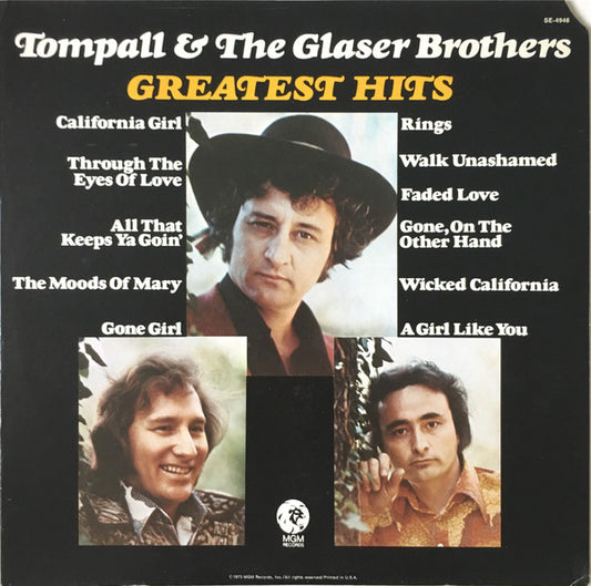 Tompall Glaser & The Glaser Brothers : Greatest Hits (LP, Comp)