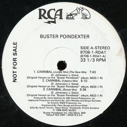 Buster Poindexter : Cannibal/Hot Hot Hot (Summer Of '88 Mix)  (12", Single, Promo)