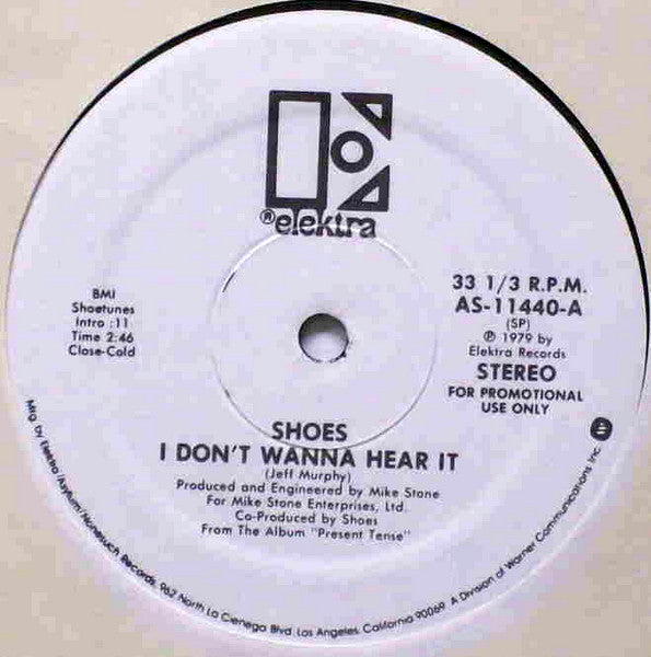 Shoes : I Don't Wanna Hear It / Now And Then (12", Promo)